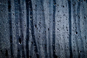 A window in a humid home