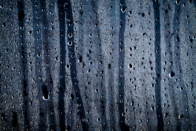A window in a humid home